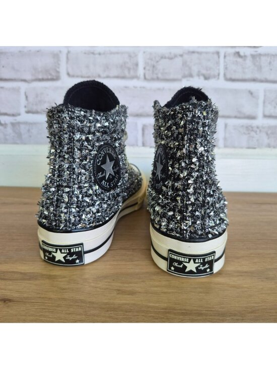 ⭐Converse Chuck 70 Hi Metallic Tweed Sz 5.5 Men\'s shoes Sneakers Black A14442C main image 6